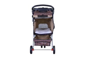 bestpet all terrain extra wide 3wheel pet stroller rear view