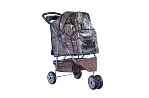 bestpet all terrain extra wide 3 wheel pet stroller with rain cover