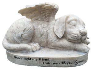 dog angel pet memorial stones