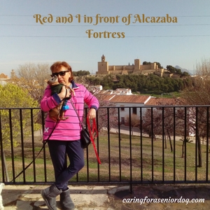 Red and I in front of Alcazaba Fortress