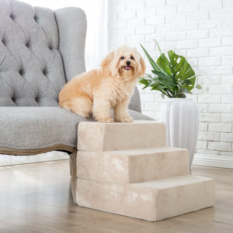 Zinus 3 step foam pet stairs | Caring for a Senior Dog