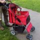the pet stroller is a great mobility aid for senior dogs