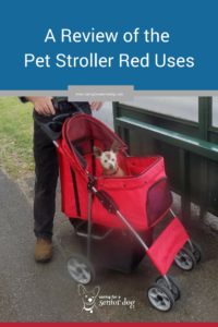 The confidence deluxe four wheel pet stroller is the one Red uses