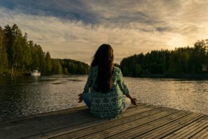 meditate while caring for a sick dog